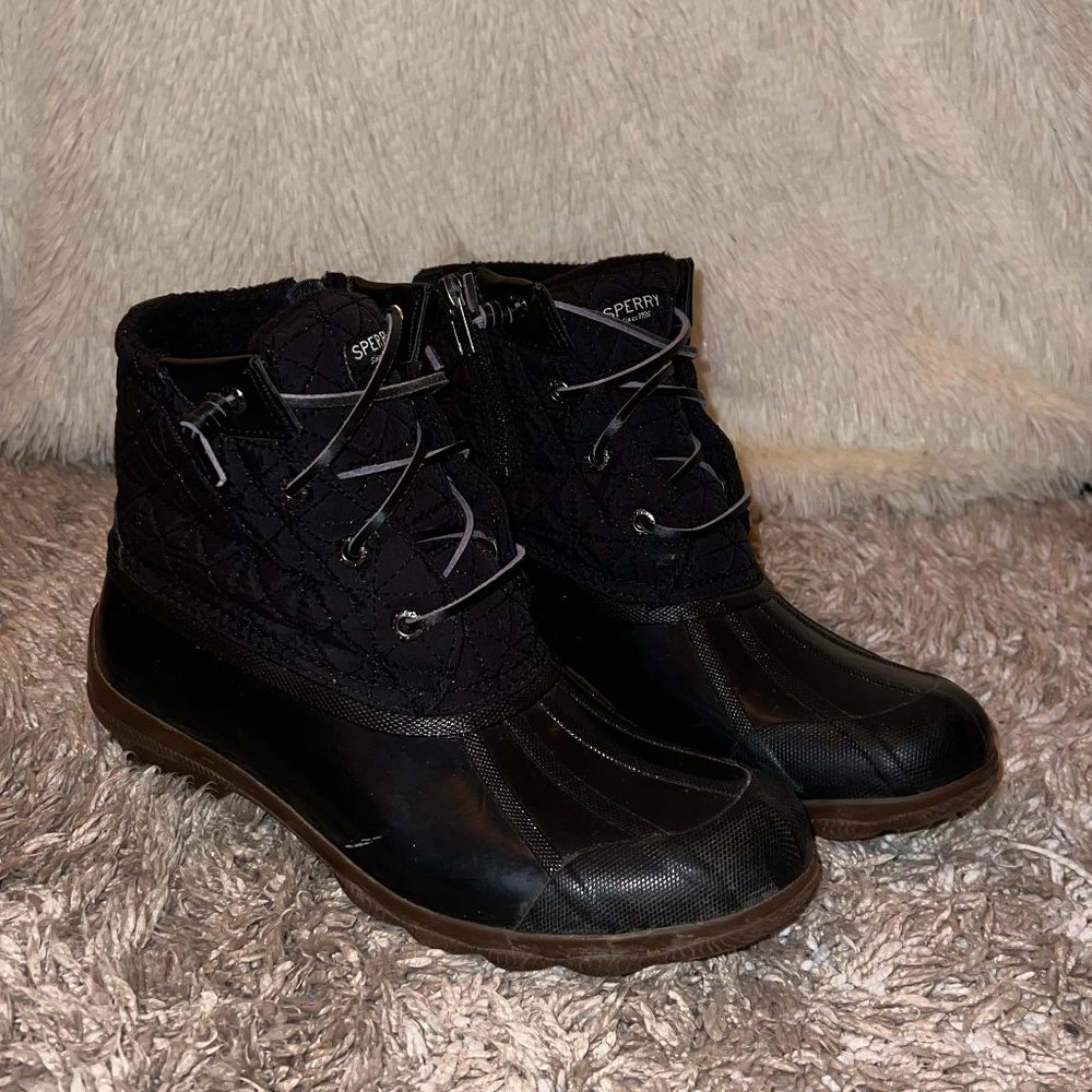 Black Sperry Duck Boots